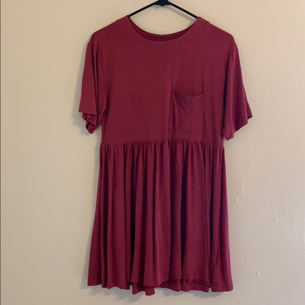 Urban Outfitters Red Shirt Dress